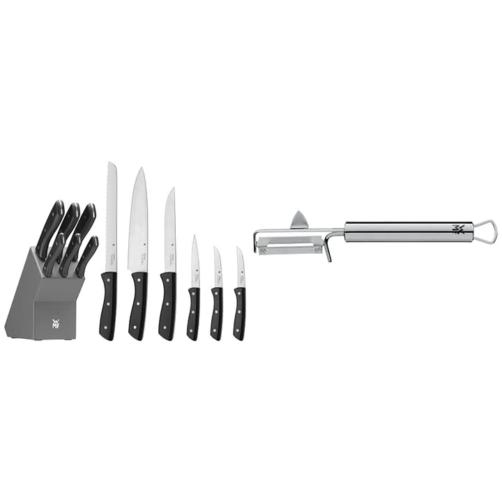 WMF Messerblock mit Messerset 7-teilig, Küchenmesser Set mit Messerhalter, 6 scharfe Messer & Profi