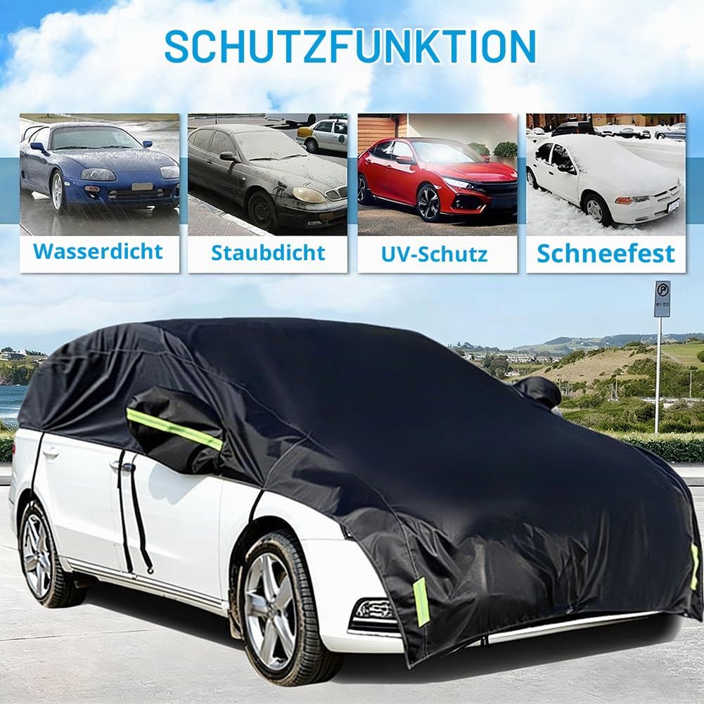 Halbgarage für Auto Windschutzscheibe Abdeckplane Winter Sommer Autoabdeckung wasserdicht Auto halbg