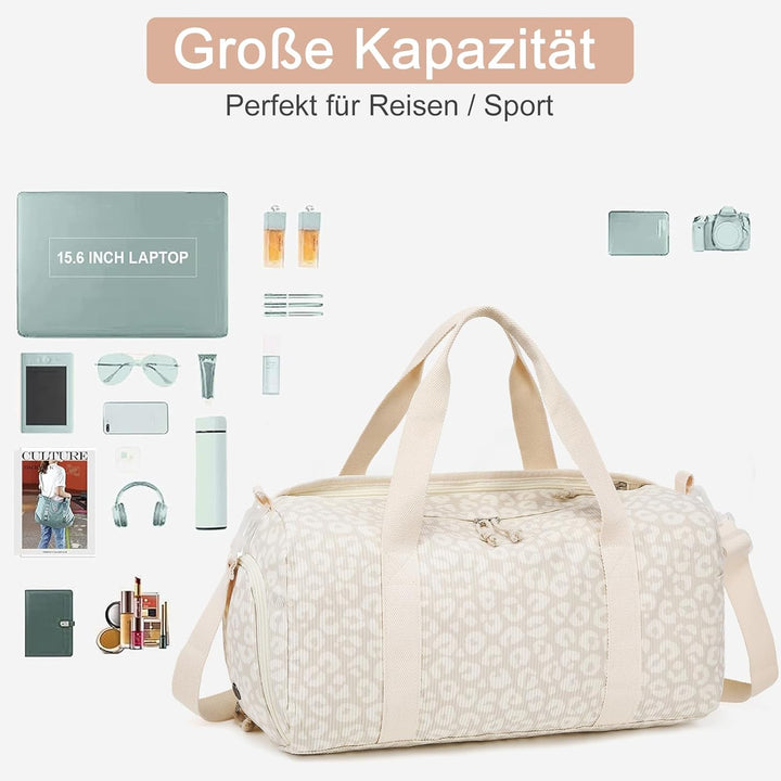Sporttasche Kinder Schwimmtasche Jungen Damen mit Schuhfach und Nassfach Badetasche Teenager Kleine