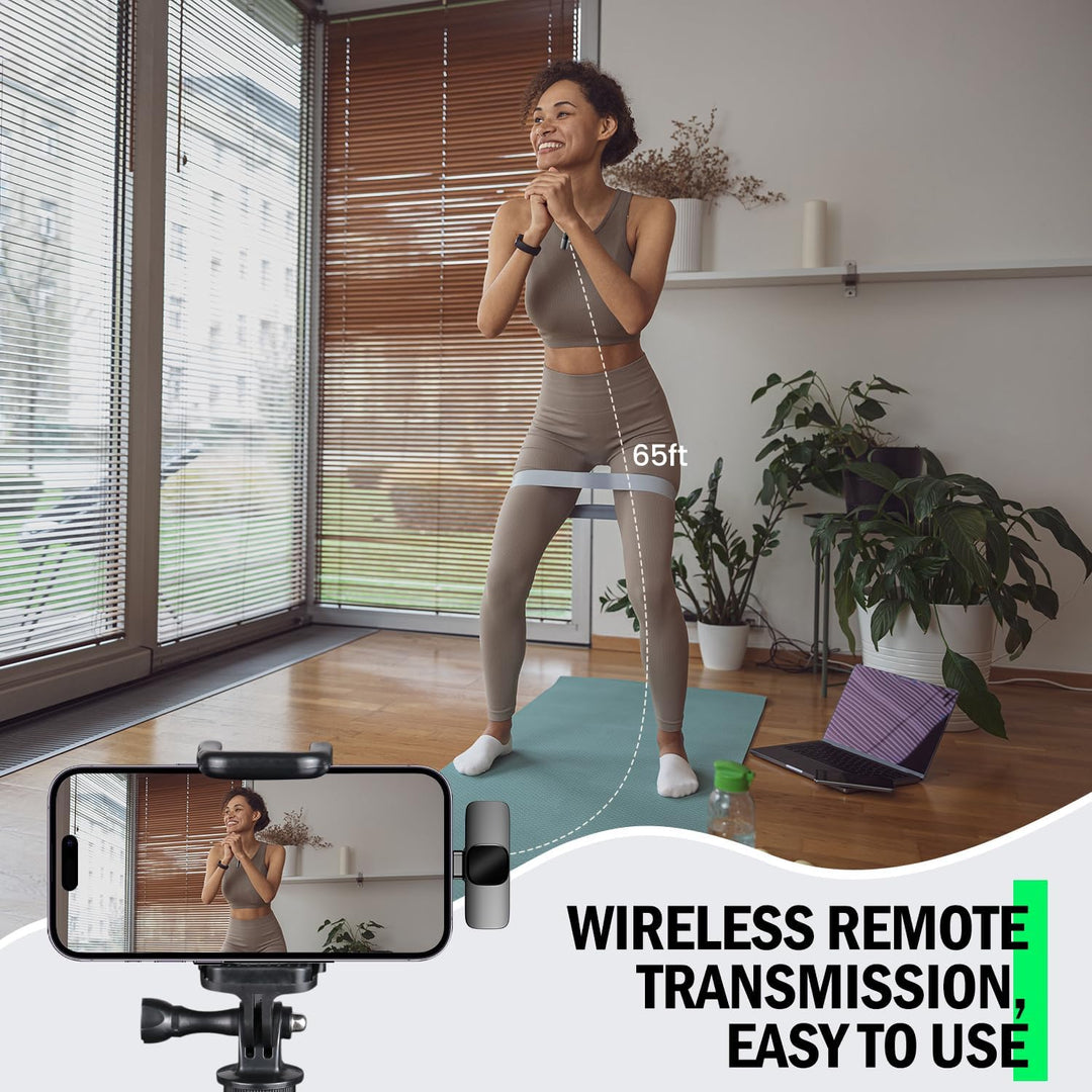 Verbessertes 3-in-1-Kabelloses-Ansteckmikrofon für iPhone/Android/PC – EIN Mini-Mikrofon, geeignet f