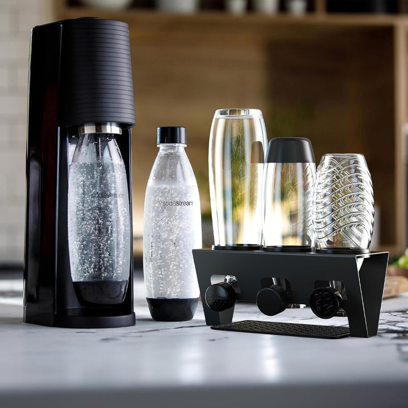 Rainsworth Flaschenhalter kompatibel mit SodaStream Duo und gängige Wasserflaschen, 3er Abtropfhalte