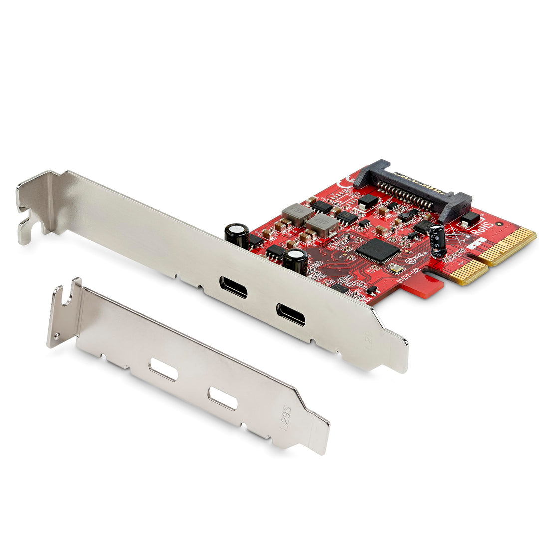 StarTech.com PCIe USB 3.1-Karte (2 Port, 2x USB-C 3.1 Gen 2, 10 Gbit/s, PCIe Gen 3 x4, ASM3142-Chips