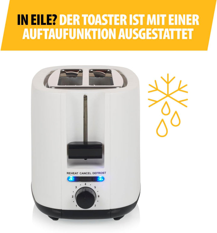 Tristar Toaster, 2 Toastschlitze, 7 Bräunungsstufen, Brötchenaufsatz, Auftaufunktion, Liftfunktion,