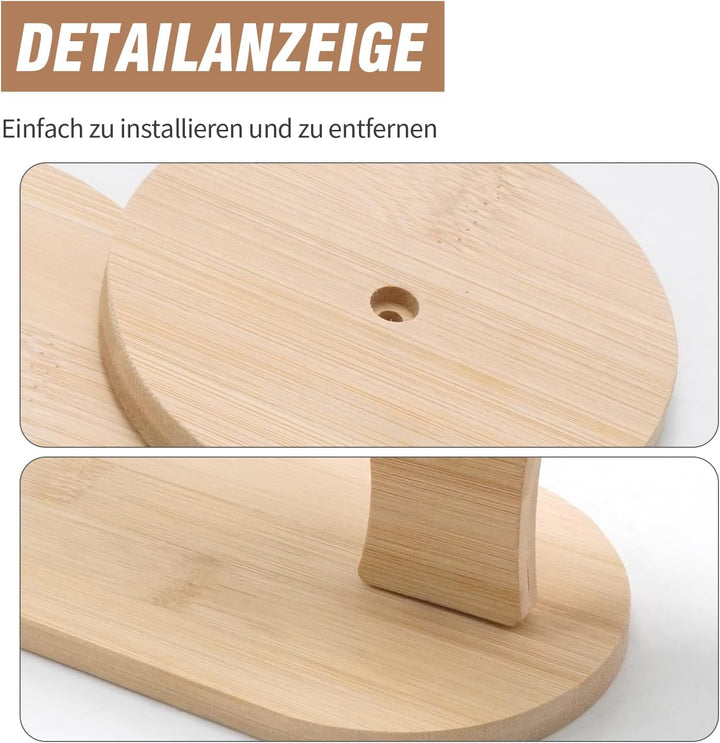 Hoypeyfiy Kleines Holzpflanzenregal, Mehrstufiger Pflanzenständer für den Schreibtisch, Runder Ausst