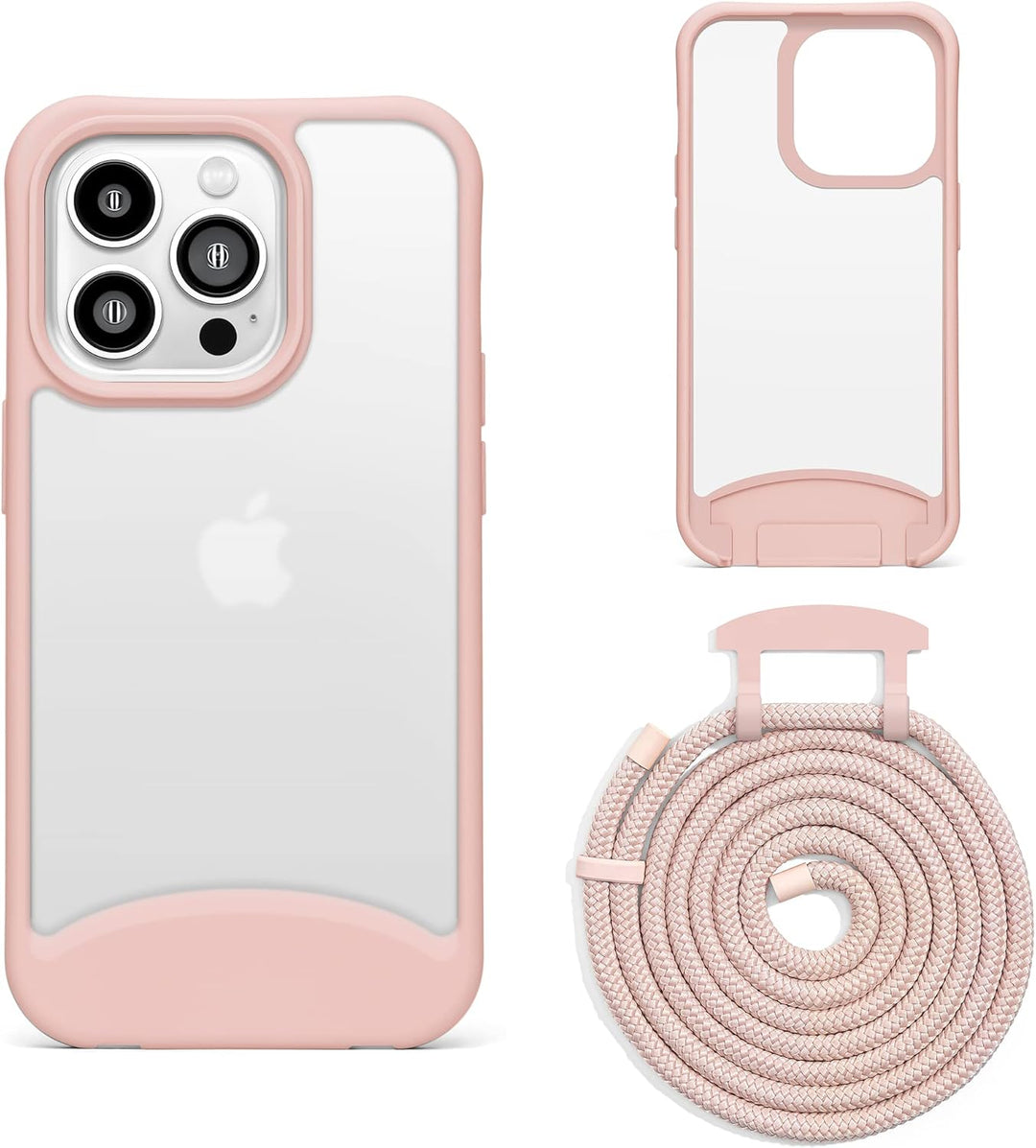 Lawonda Kompatibel mit iPhone 11 Pro Max Hülle, Handykette mit abnehmbarem Band Hülle Seil Necklace