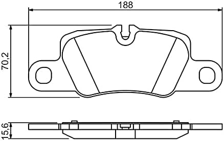 Bosch BP1353 Bremsbeläge - Hinterachse - ECE-R90 Zertifizierung - vier Bremsbeläge pro Set