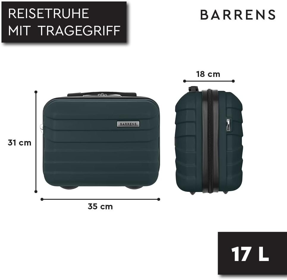 BARRENS Kosmetiktasche | Reiseetui mit Griff | Handgepäck | Zur Befestigung am Koffer oder zum Trage