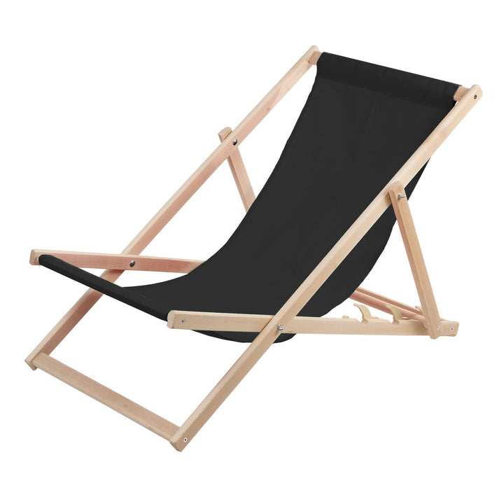WOODOK Liegestuhl aus Buchholz Strandstuhl Sonnenliege Gartenliege für Strand, Garten, Balkon und Te