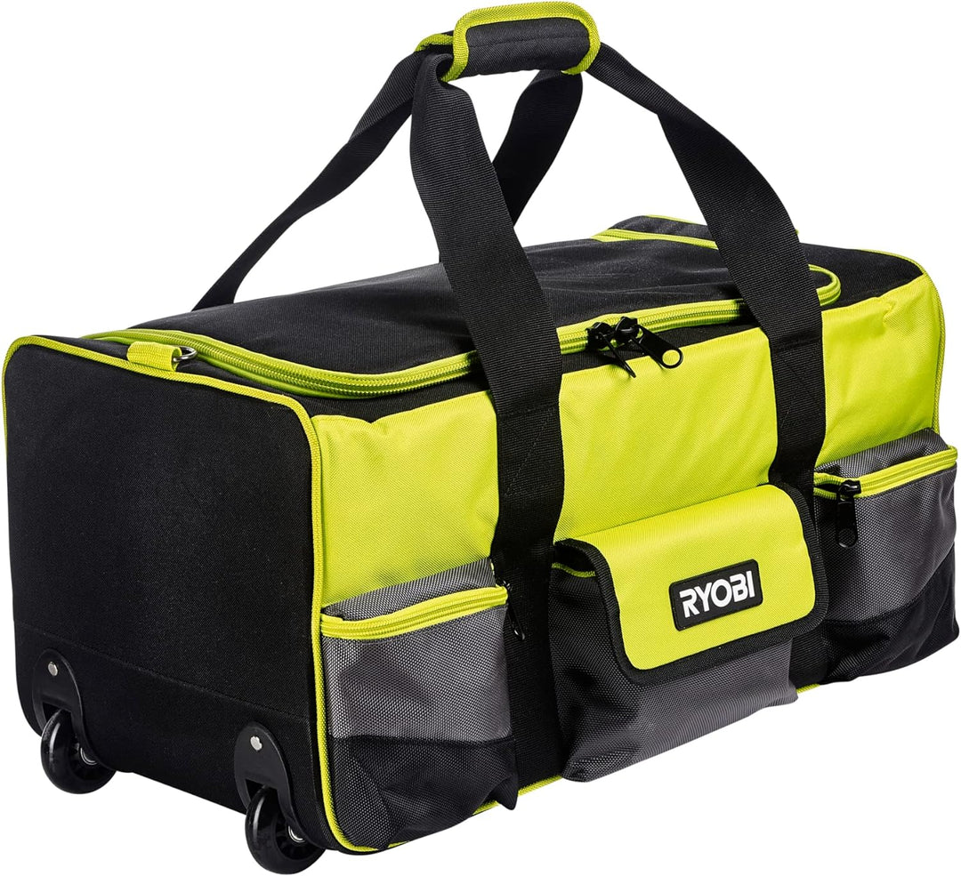 RYOBI Handwerkertasche mit Schultergurt Grösse L RSSLTB2 (integrierten Rollen,Teleskopgriff, 3 x Fro