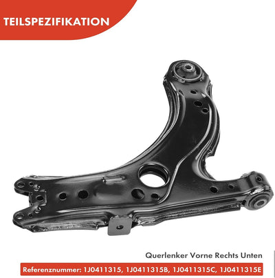 Frankberg 2x Querlenker 2x Koppelstangen Vorne Kompatibel mit A3 8L1 1.6L-1.9L 1996-2003 B.o.r.a 1J2