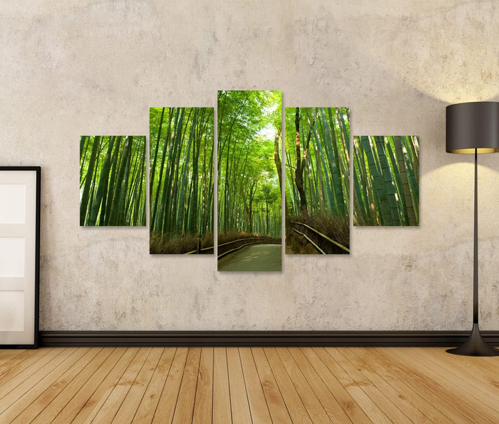 islandburner Bild auf Leinwand Berühmte Bambushain Bei Arashiyama Kyoto Japan Bilder Wandbilder Post