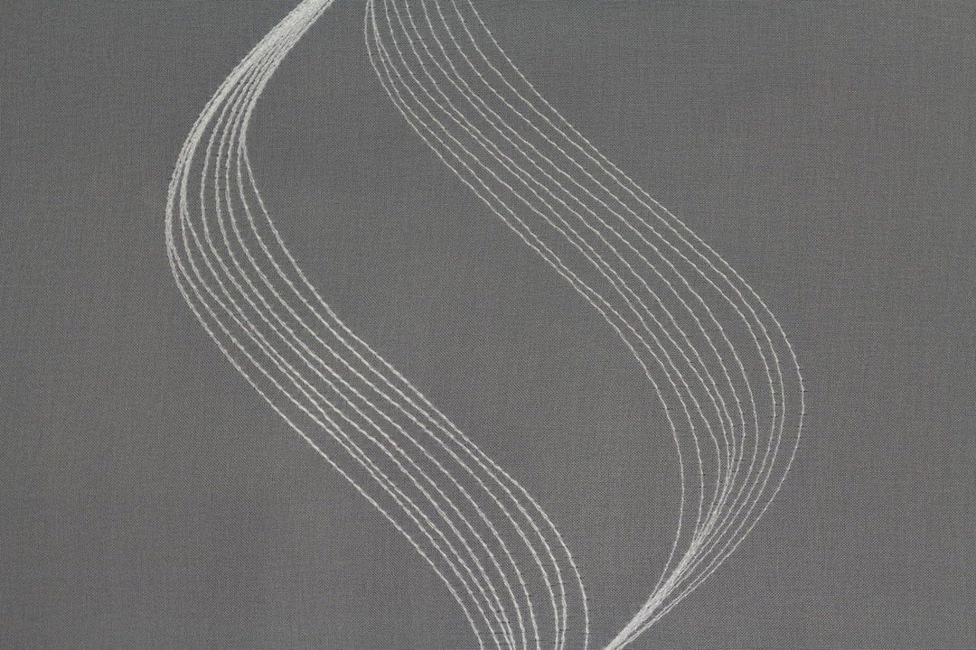 EASYHomefashion Hochwertige Gardine Fertiggardine Voile Store Schal mit Stickerei Faltenband und Ble