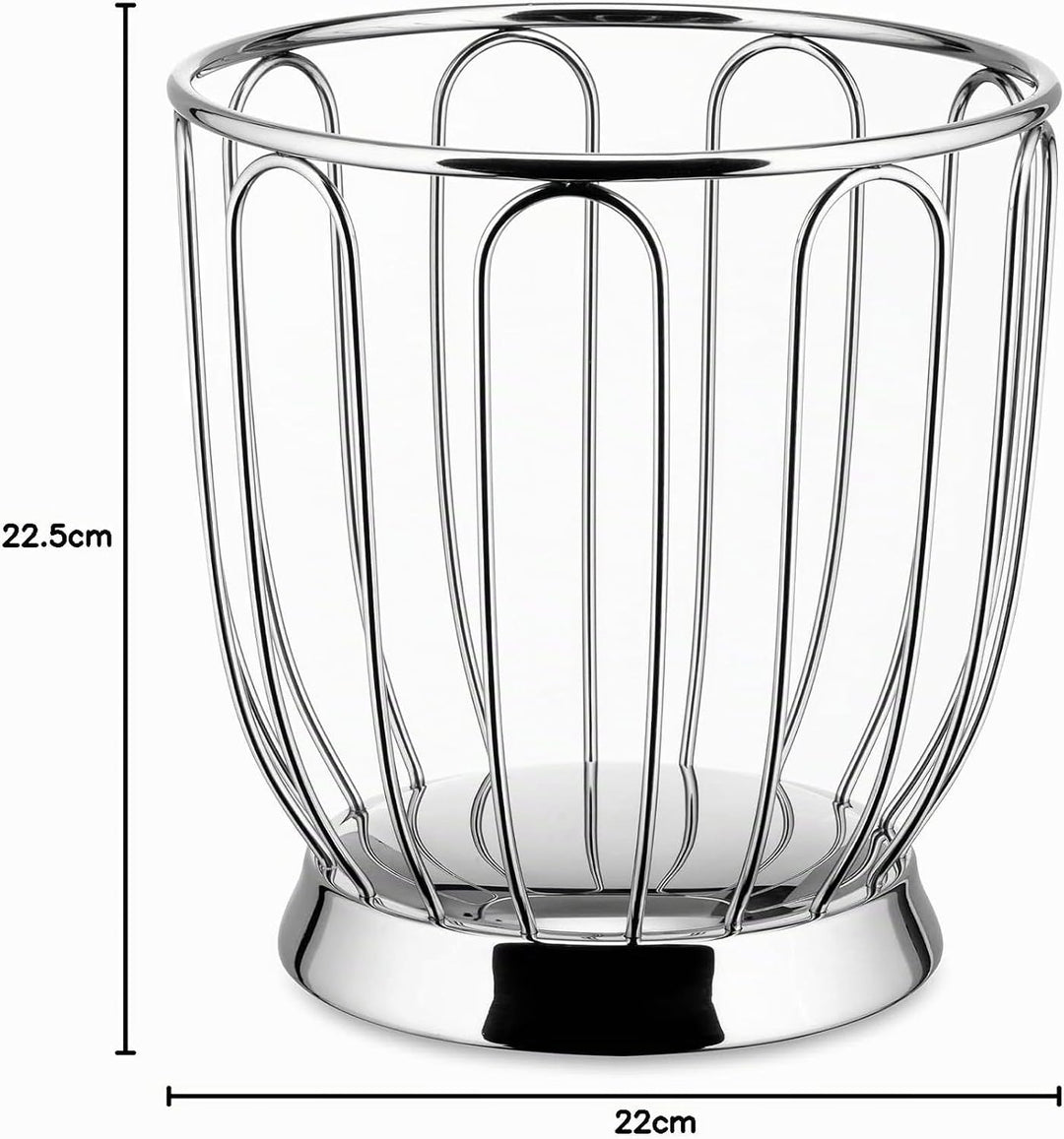 Alessi 370/22 - Designdrahtkräne, 18/10 Edelstahl, 22 cm 8.5 x 23 x 11.7 cm, 8.5 x 23 x 11.7 cm