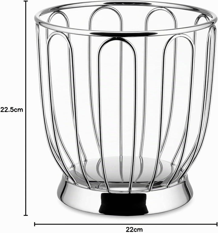 Alessi 370/22 - Designdrahtkräne, 18/10 Edelstahl, 22 cm 8.5 x 23 x 11.7 cm, 8.5 x 23 x 11.7 cm
