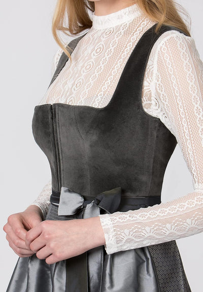 Stockerpoint Damen Dirndl Gloria Kleid für besondere Anlässe 42 Graphit, 42 Graphit