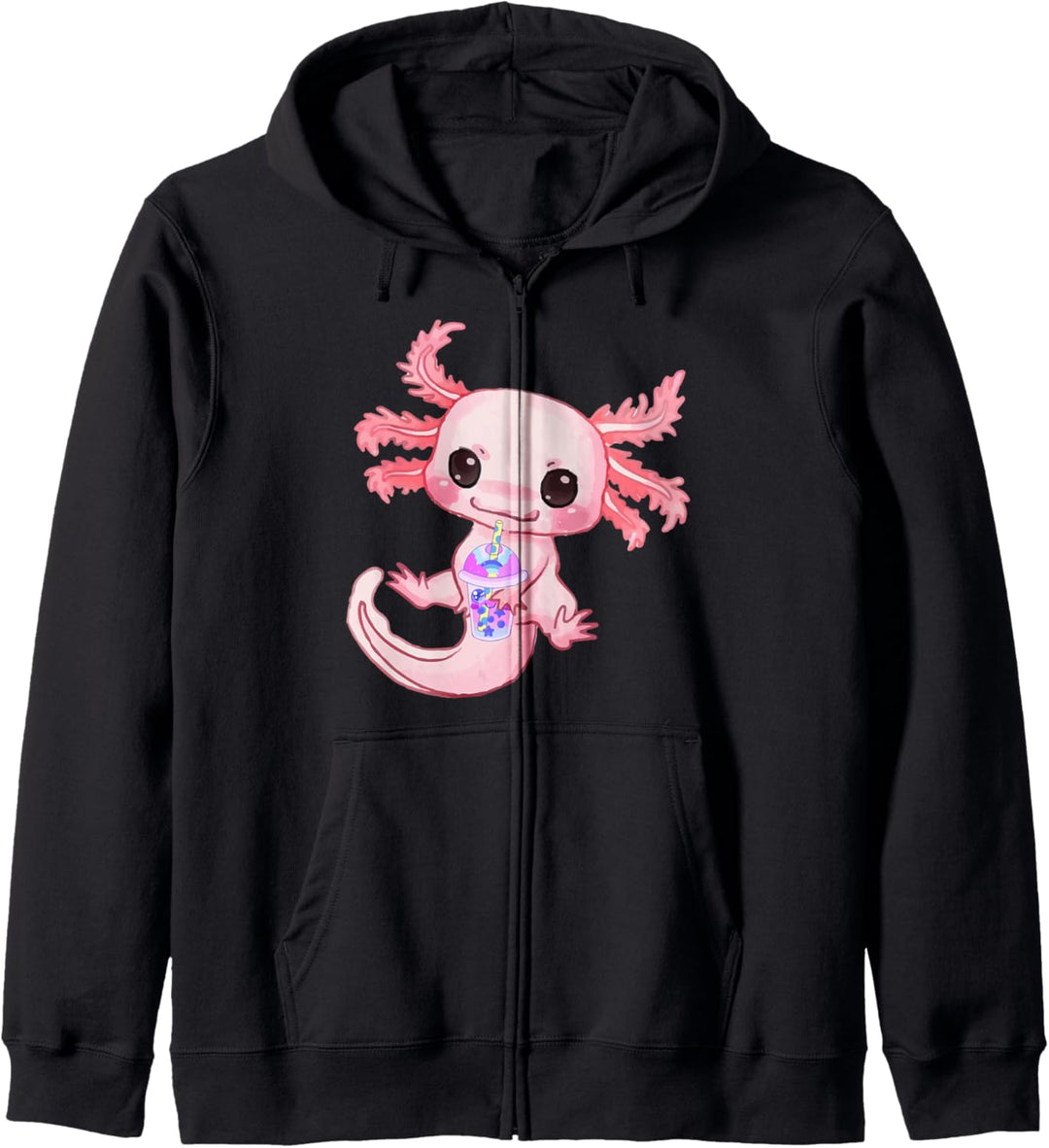 Bobalotl Axolotl Boba Bubble Tea Kapuzenjacke