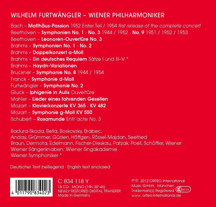 Wiener Konzerte 1944-1954, Audio-CD