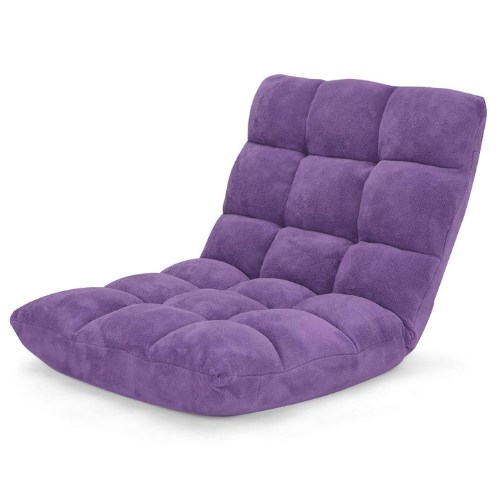 GOPLUS Bodenstuhl, Bodensofa mit Rückenlehne, Bodensessel mit Schlaffunktion, Floor Chair, Lazy Sofa