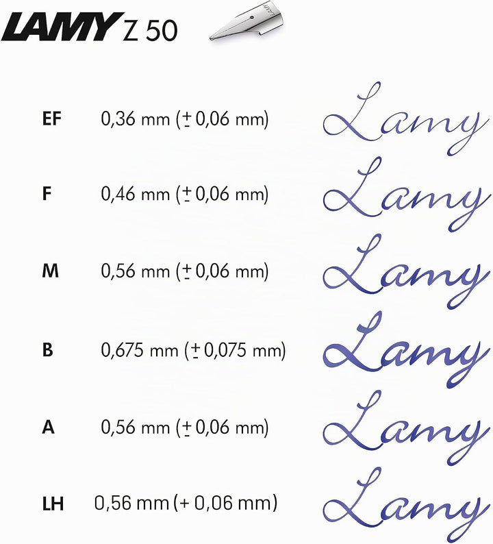 LAMY scala Füllhalter 051 - Füller aus strichmattiertem Edelstahl in der Farbe Silber mit Griffstück