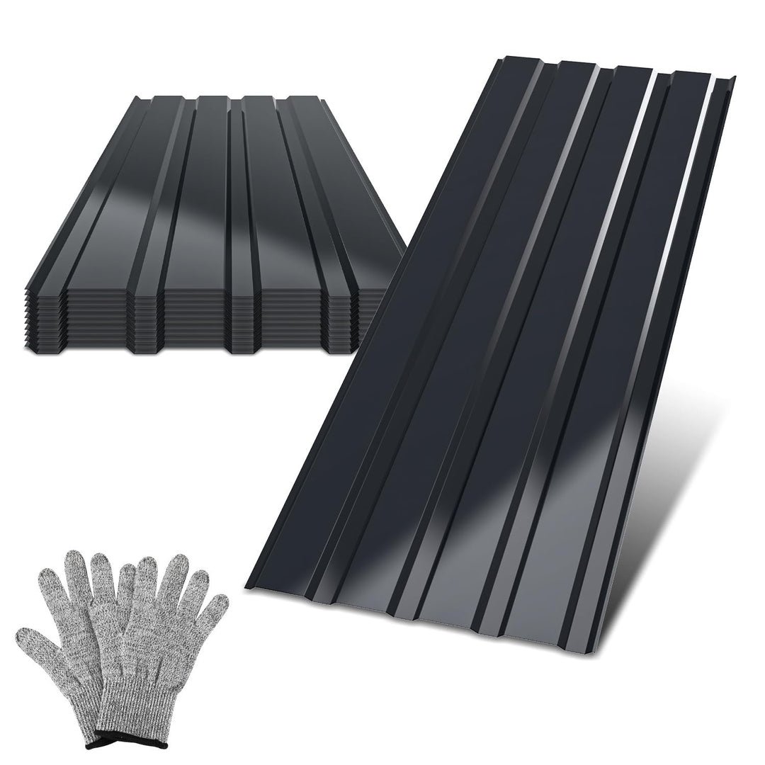 Profilblech, 12 Stück Trapezblech, Blech Dachplatten Verzinkt, Dachplatten Wellblechplatten 129cm x