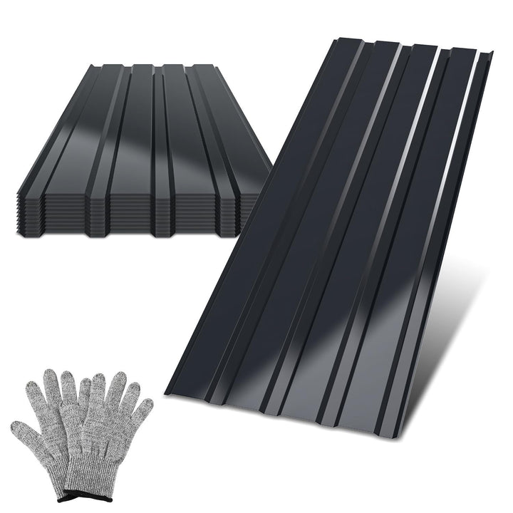 Profilblech, 12 Stück Trapezblech, Blech Dachplatten Verzinkt, Dachplatten Wellblechplatten 129cm x