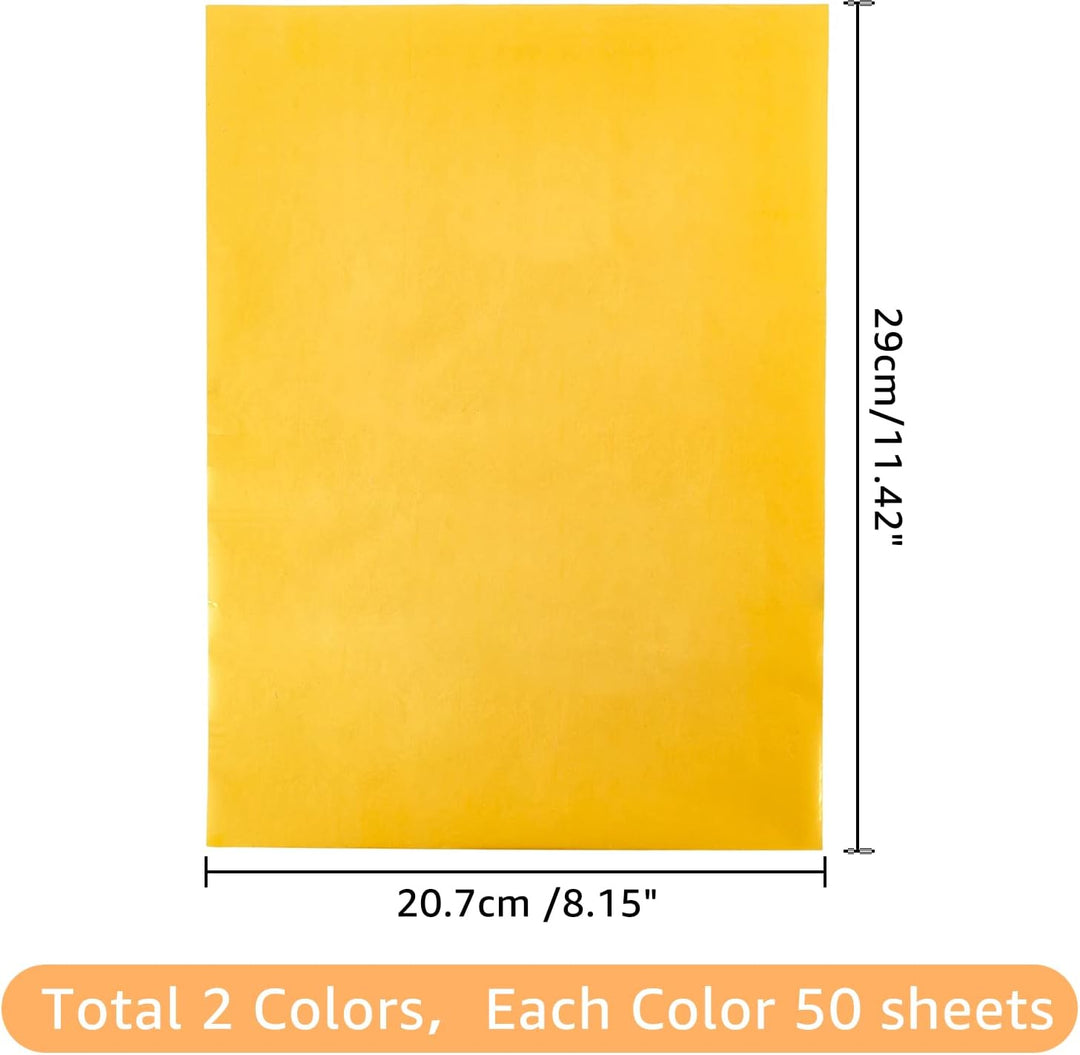 SUPERFINDINGS 100 Blatt 2 Farben Toner folienprägepapier 11.42x8.15,8 cm Wärmeübertragungsfolie Papi