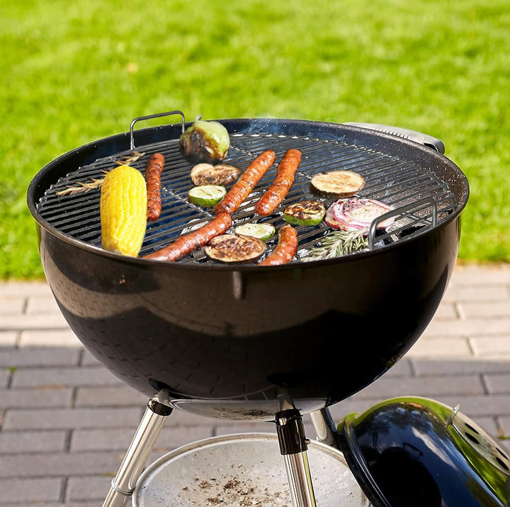 304 grillrost Edelstahl rund mit Griff, 54.5 cm Durchmesser für 57 cm Holzkohlegrills z.B Weber,Gril