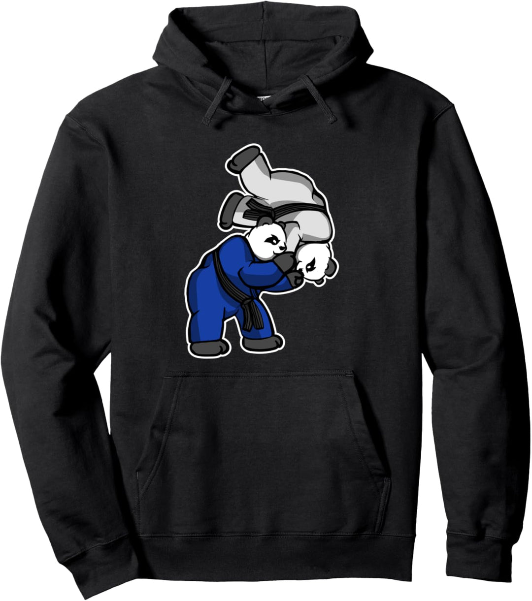 Niedlicher Judo Jiu Jitsu Panda Pullover Hoodie