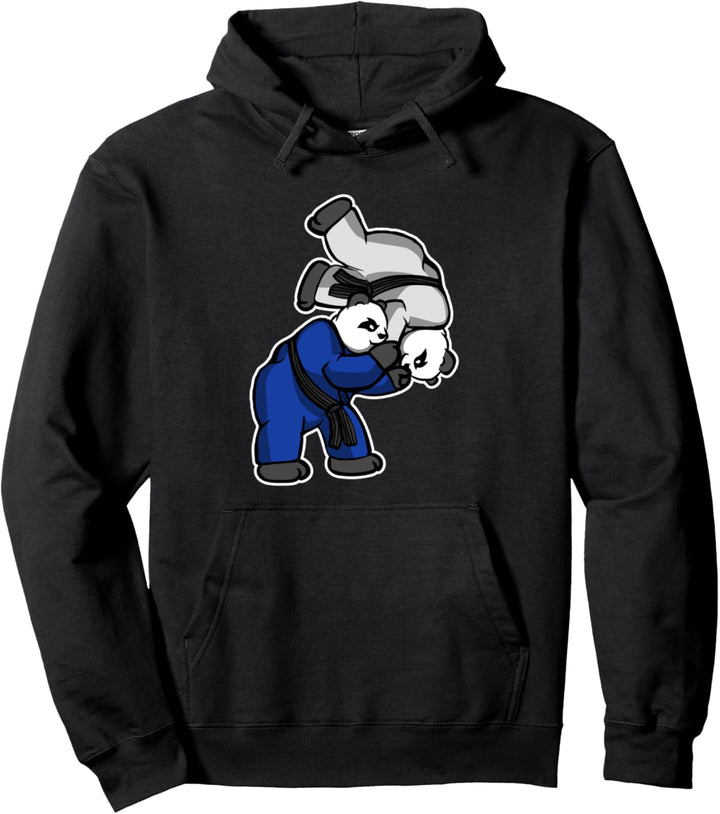 Niedlicher Judo Jiu Jitsu Panda Pullover Hoodie