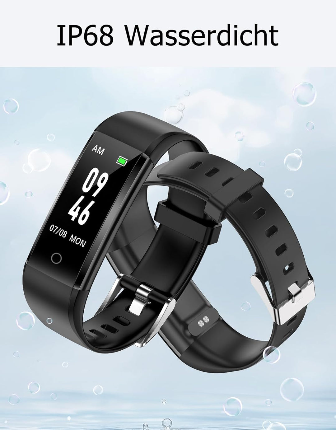 GRV Schrittzähler Uhr Ohne Bluetooth/App/Handy für Damen Herren Kinder,Fitness Tracker Fitnessuhr mi