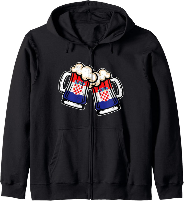 Bierkrug mit Kroatien-Flagge – Cooles kroatisches Bier Kapuzenjacke
