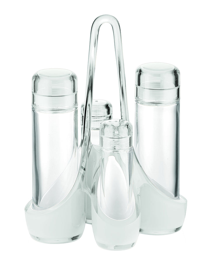 Guzzini - Glam/Vintage, Essig-und Öl Menage - Transparent, 18,5 x 14 x h24 cm - 24880000