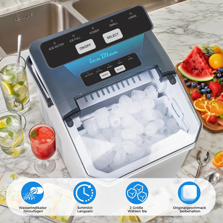 Eismaschine, 2 Grössen an Kugeleis aus Edelstahl Tisch-Eismaschine - Silber | Eismaschine mit täglic