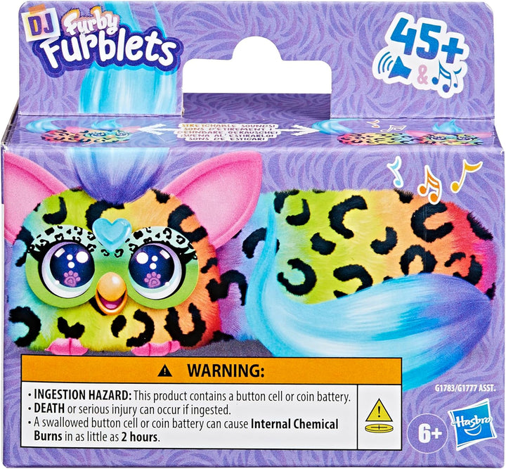 Furby DJ Furblets RAIN Bow bunt-gemustertes elektronisches Plüschspielzeug Macht Musik, Geräusche un