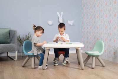 Smoby - Kid Tisch Weiss – Design Kindertisch für Kinder ab 18 Monaten, für Innen und Aussen, Kunstst