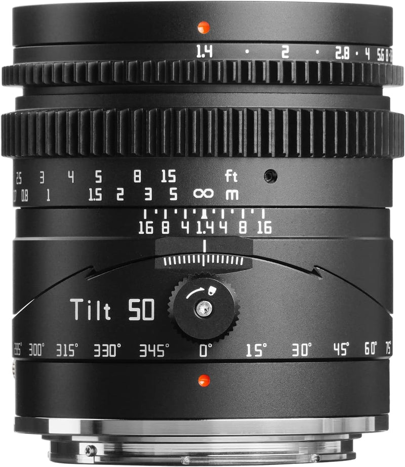 TTArtisan TF5014BZ 50 mm f1.4 Neigungsobjektiv Vollformat Manuelle Portraitobjektive Grosse Blende K