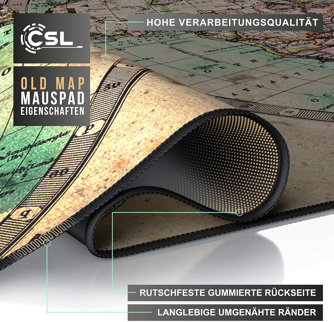 CSL - XXL Mauspad 900 x 400 - Office Mousepad Tischunterlage – präzise Maussteuerung verbessert Gesc