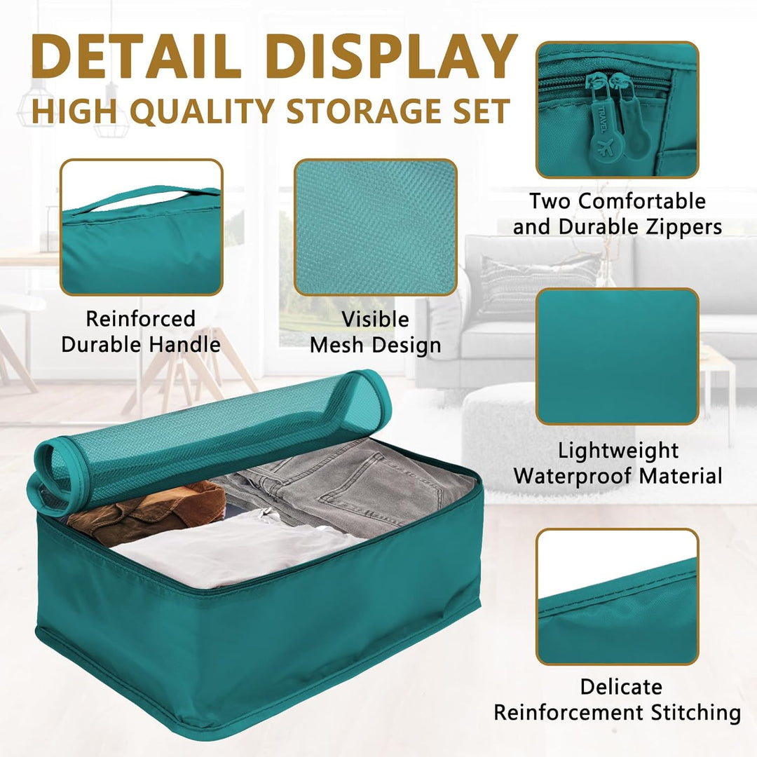 Packing Cubes 12-teilig – Large Suitcase Organizer – Koffer Organizer & Packtaschen für Koffer – in