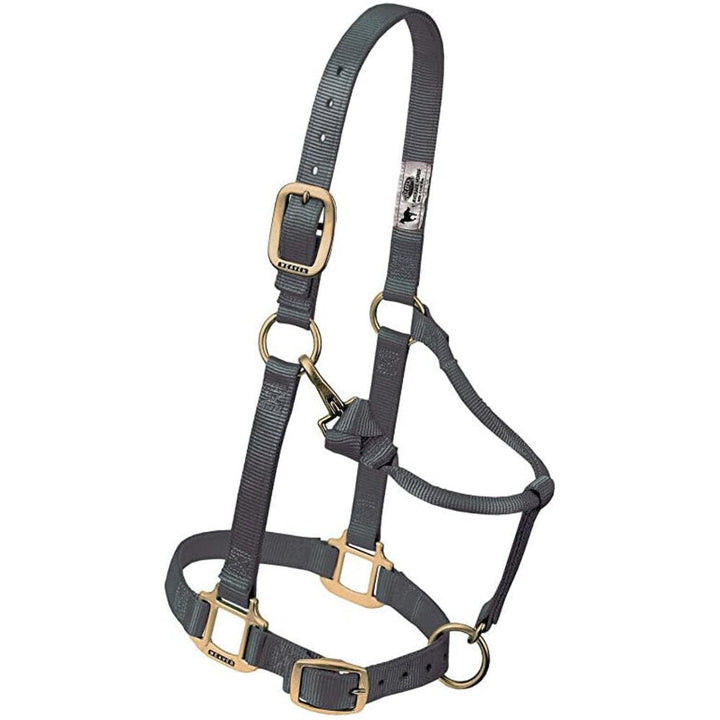 Weaver Leather Original verstellbares Pferdehalfter aus Nylon Yearling Horse Grau (Graphite//Nature'