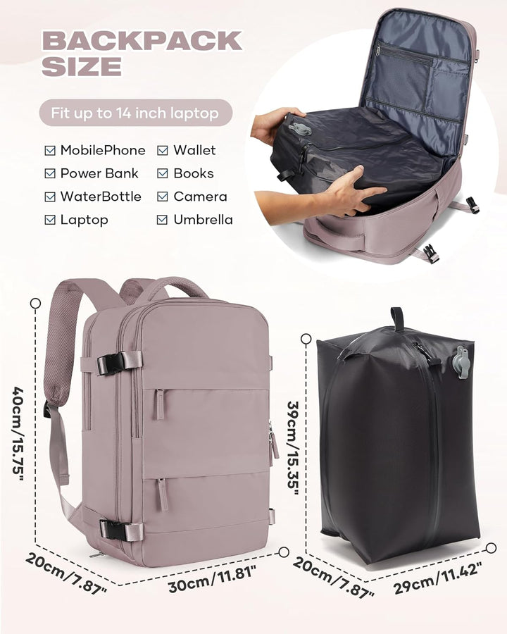 SZLX Vakuum Rucksack 40x30x20 Wizz air Handgepäck 40x20x25 für Ryanair Vakuum Reiserucksack Flugzeug