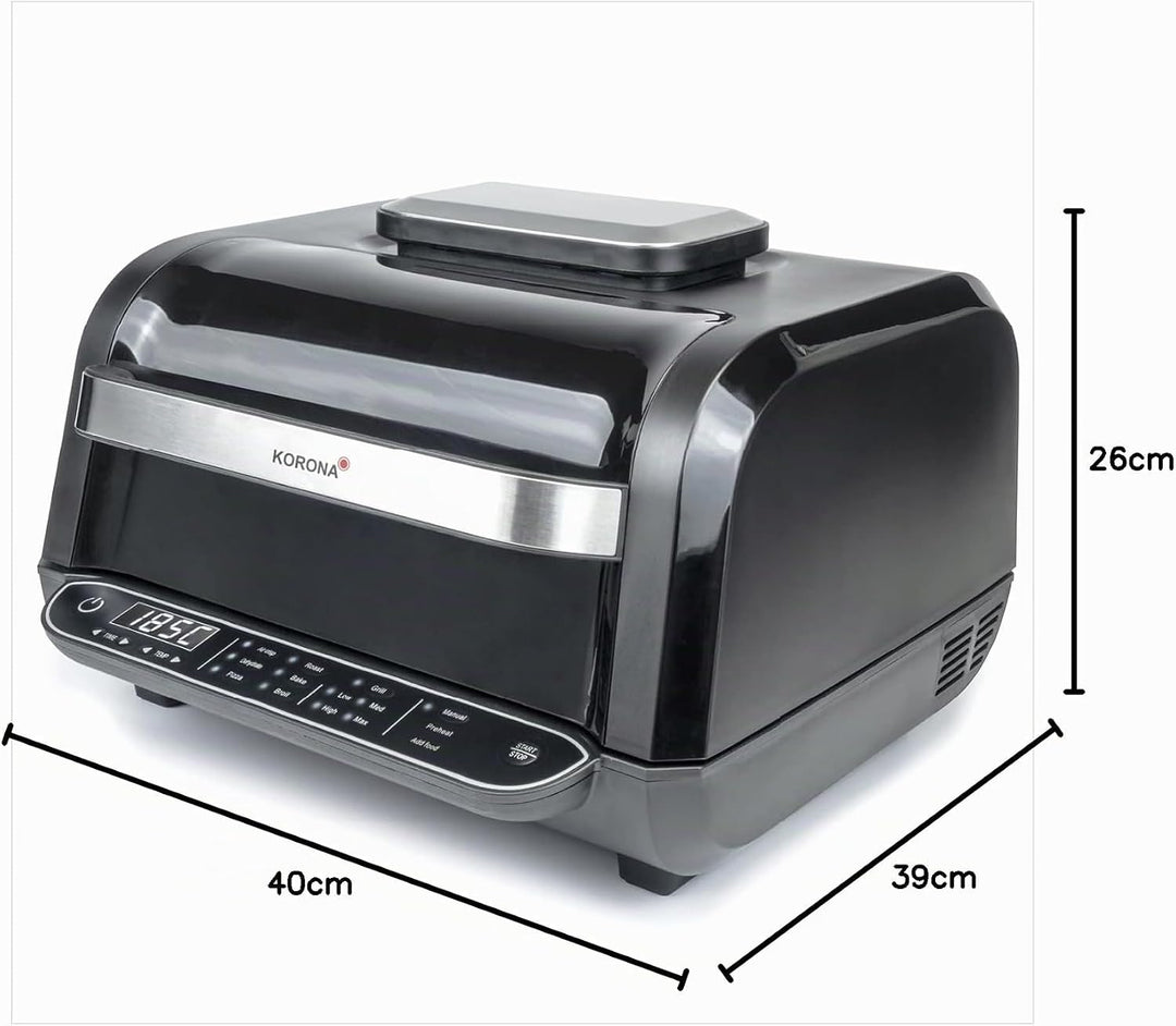Korona 46160 8in1-Multifunktionsgrill| | Elektrogrill, Heissluftfritteuse, Backofen, Pizzaofen, Dörr