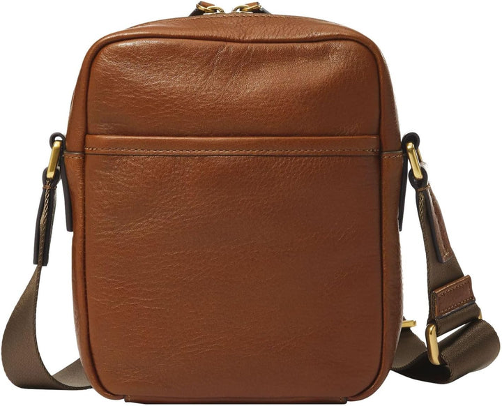 Fossil Herren Camden Umhängetasche, 15.2 L x 6.4 W x 20.3 cm H Brown, Brown