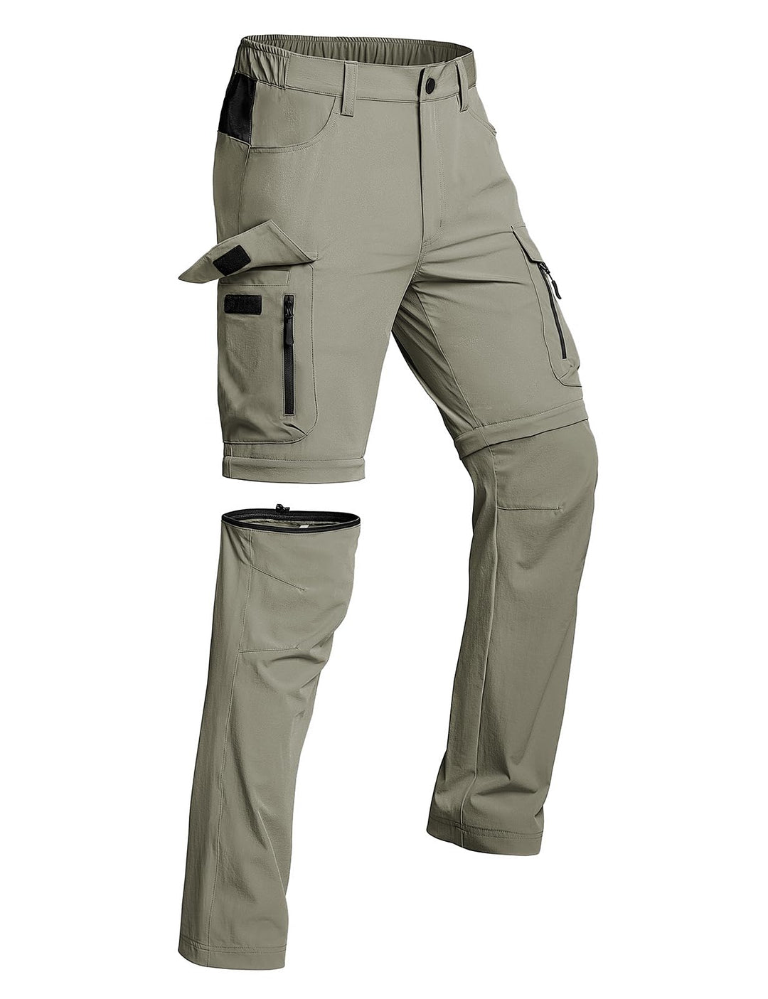 Vzteek Herren Wanderhose Zip Off Trekkinghose Outdoorhose Sommer Softshell Stretch Hose Kurz für Wan