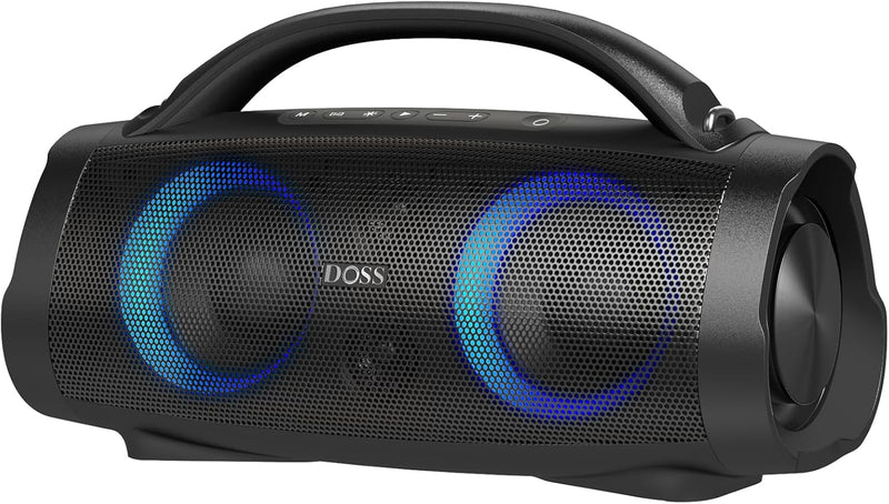 DOSS Extreme Boom+ Bluetooth Lautsprecher Draussen mit Wasserdichter IP67, 100W Stereo Sound, 10400m