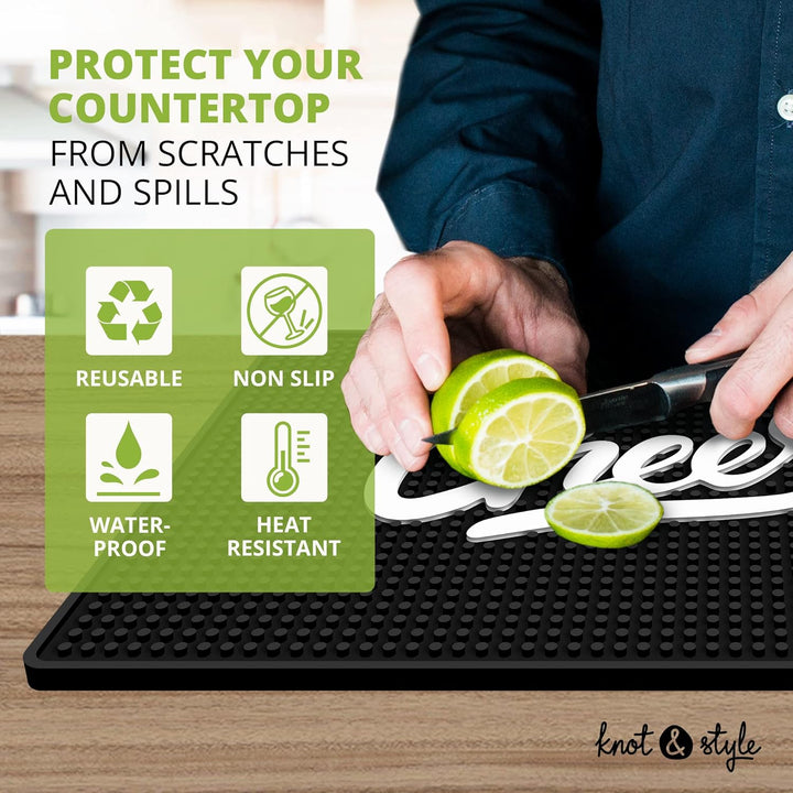 Cheers Bar-Matte für Arbeitsplatte, perfekte Bar-Dekoration, ideal für Barkeeper und Hausbar, auslau