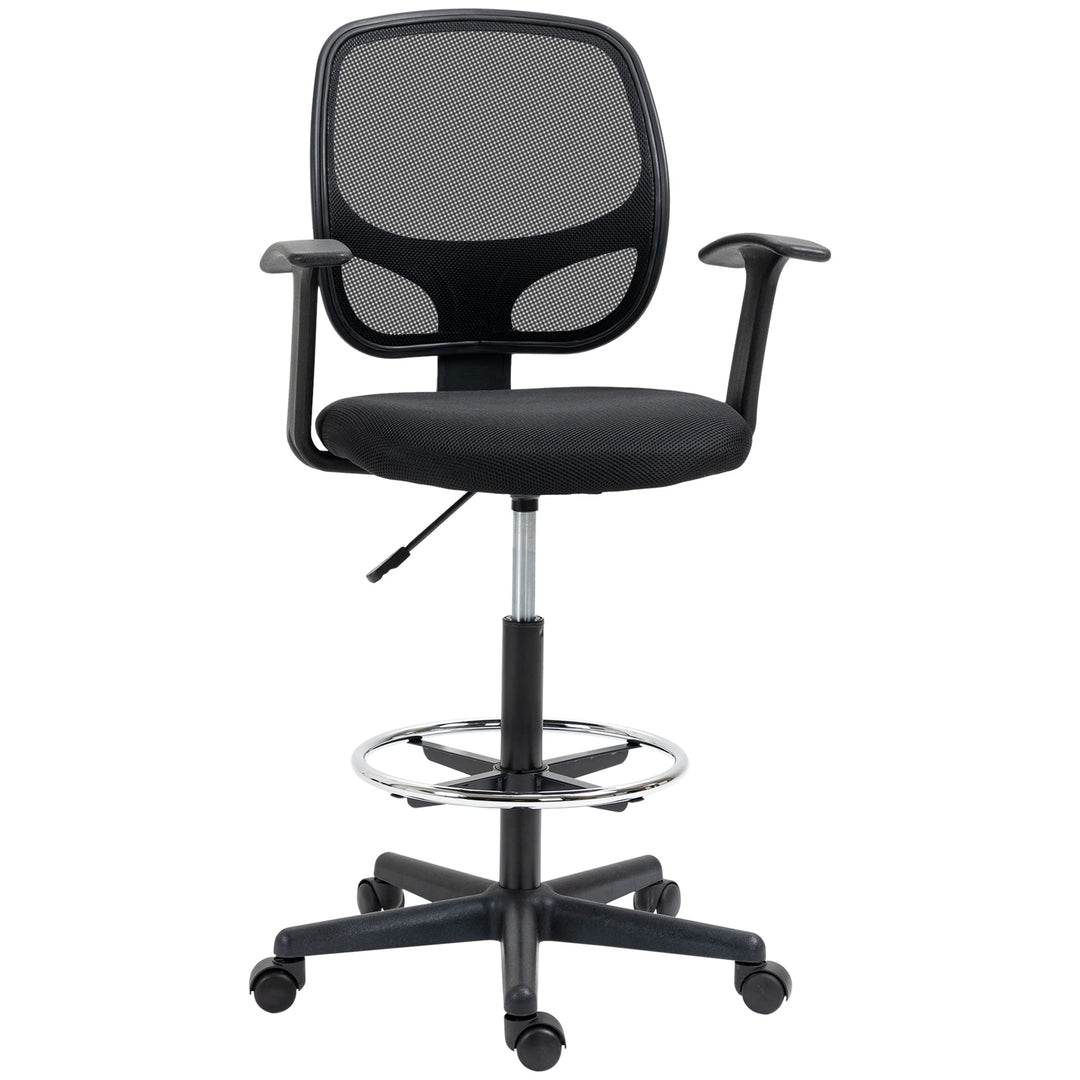 Vinsetto Arbeitsstuhl Mesh Bürostuhl Ergonomischer Schreibtischstuhl Zeichenstuhl mit verstellbarem