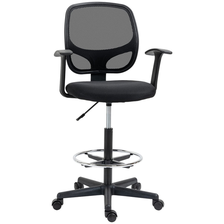 Vinsetto Arbeitsstuhl Mesh Bürostuhl Ergonomischer Schreibtischstuhl Zeichenstuhl mit verstellbarem