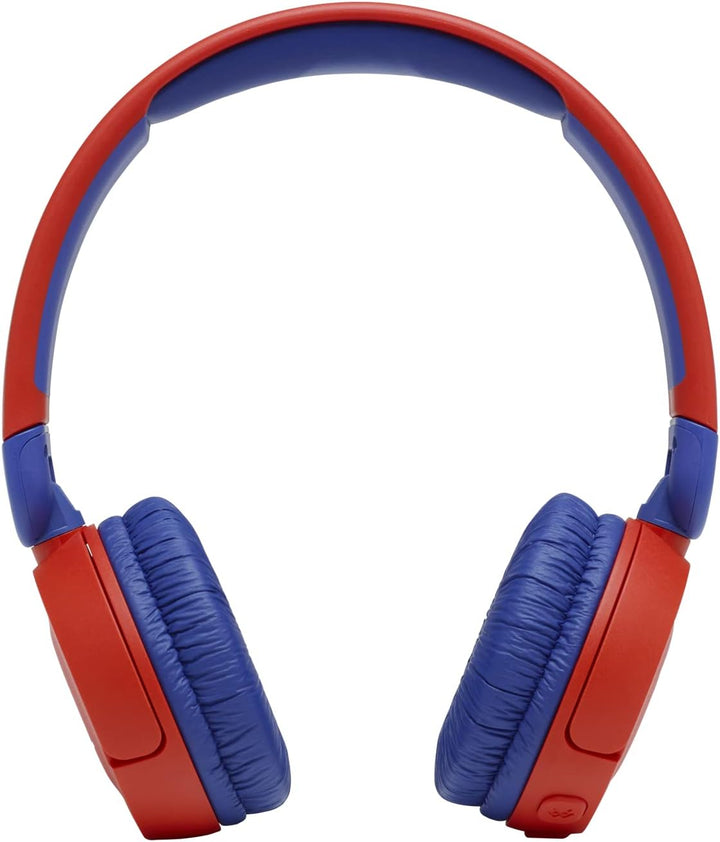 JBL Jr310 BT On-Ear Kinder-Kopfhörer in Rot-Blau – Kabellose Bluetooth-Ohrhörer mit Headset und Fern