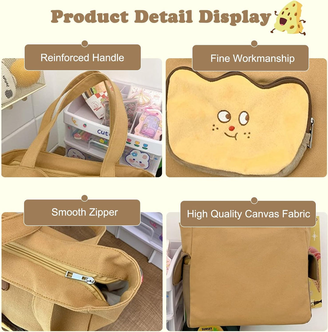 FANDARE Damen Handtasche Leinwand Henkeltasche Schultertasche Umhängetasche Frauen Schulterbeutel Sh