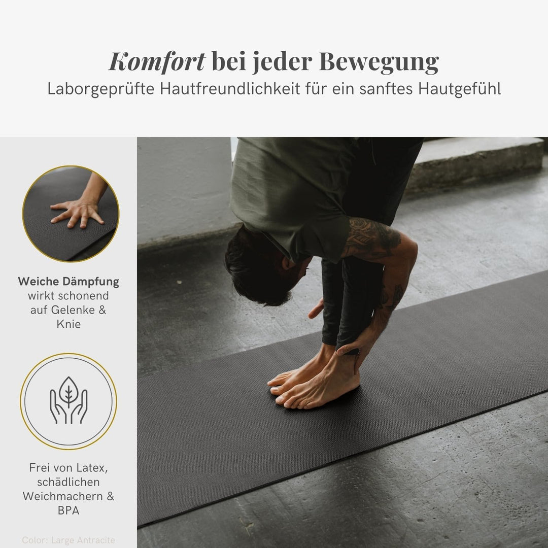 Lotuscrafts Yogamatte Mudra Studio XL [5mm Dicke] - Hautfreundlich & Schadstoffgeprüft - für Anfänge